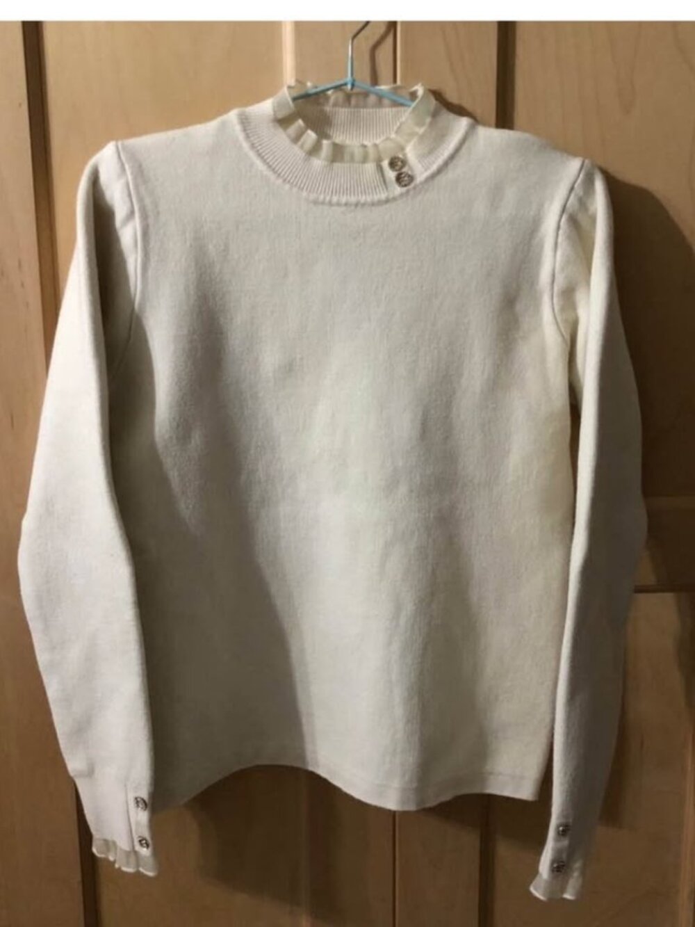 ruffle mock neck sweater